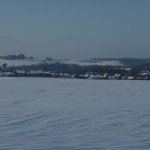 Het pittoreske dorpje Partij in de nederlandse sneeuw!